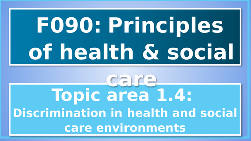 AAQ OCR Health and Social Care F090 TA1 1.4 | Teaching Resources