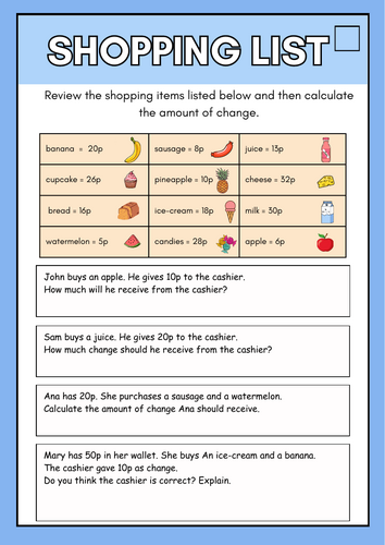 Year 2 Money – Calculating Change (UK Currency) | Differentiated Maths ...
