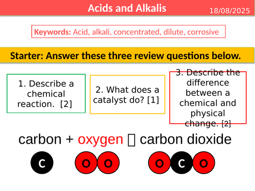 KS3 Year 7 Chemistry - Acids and Alkalis - Acids and Alkalis