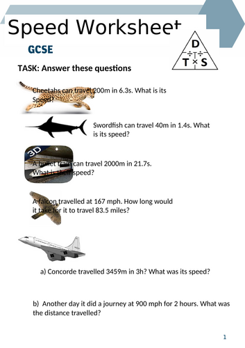 KS3 Year 8 Physics - Motion & Pressure - Speed