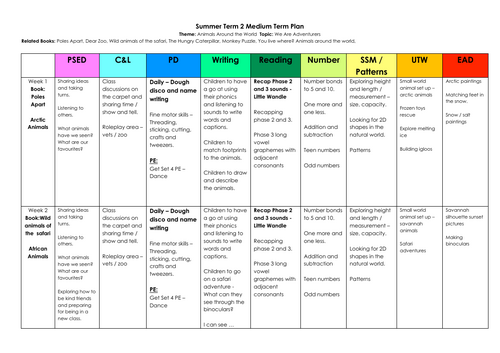 Year R - Summer 2 - MTP - Animals World