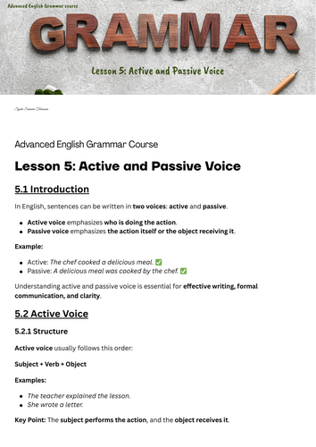 Master Active and Passive Voice with Complete Lesson: Exercises, MCQs ...