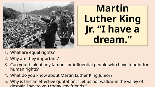 Non Fiction - Martin Luther King Jr. “I have a dream.”