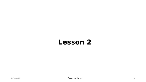 True or false