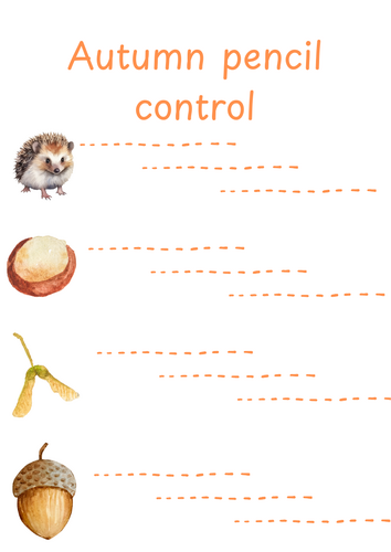 autumn pencil control