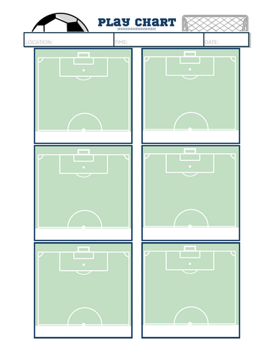 Soccer Play Chart Sheets 8.5x11