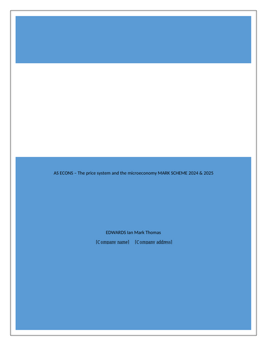 2. The price mechanism and the microeconomy (AS-Level Econs) | Teaching ...