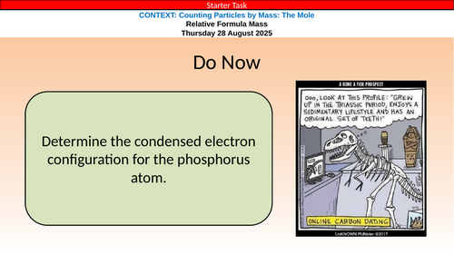 IB Chemistry (2025) S1.4 Counting Particles by Mass: The Mole