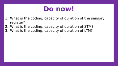 AQA A-level Psychology: Working Memory Model. (Lesson 4 of Memory)