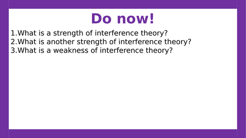 AQA A-level Psychology: Retrieval Failure. (Lesson 9 of Memory)