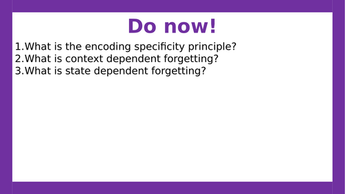 AQA A-level Psychology: Retrieval Failure Evaluation. (Lesson 10 of Memory)