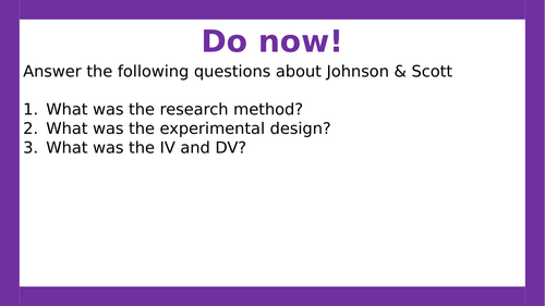AQA A-level Psychology: Anxiety Evaluation. (Lesson 15 of Memory)