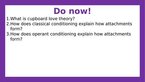 AQA A-level Psychology: Learning Theory Evaluation. (Lesson 4 of Attachment)
