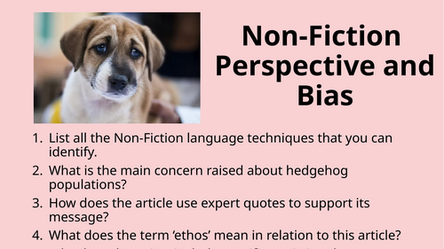 Non-Fiction - Perspective and Bias