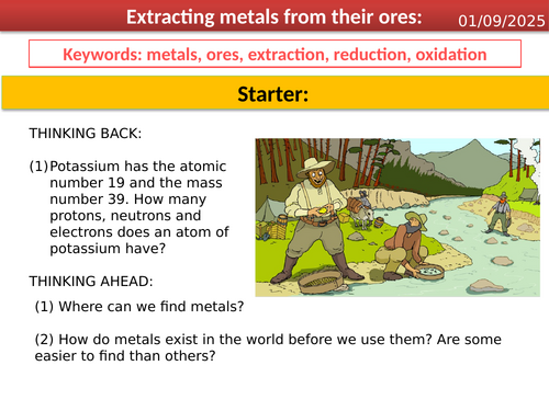 GCSE chemistry - Extracting ores