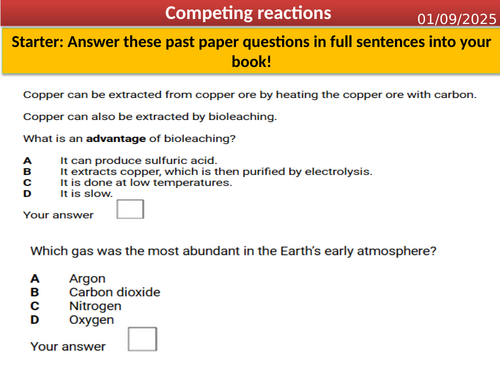 Electrolysis - Competing reactions - GCSE Chemistry