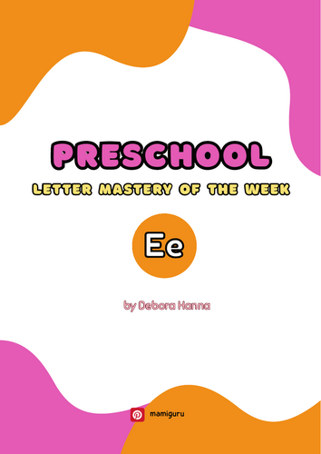 Preschool Letter of the Week Ee | Teaching Resources