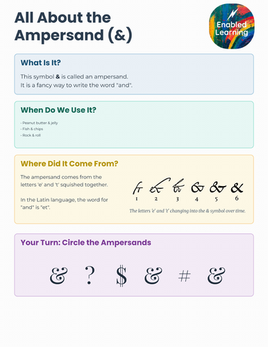 What is an Ampersand? | Teaching Resources