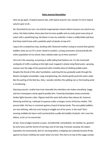 Creative Writing Description | Teaching Resources