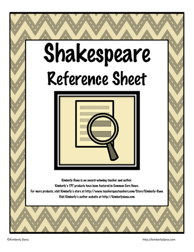 Shakespeare Reference Guide