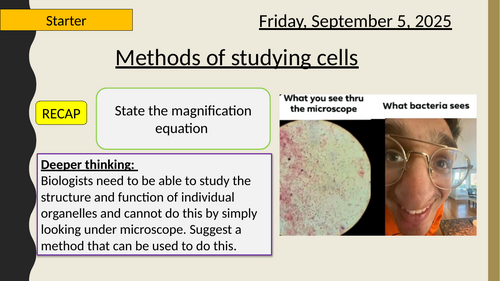 AQA A-Level New specification-3.2.1.3 Methods of studying cells