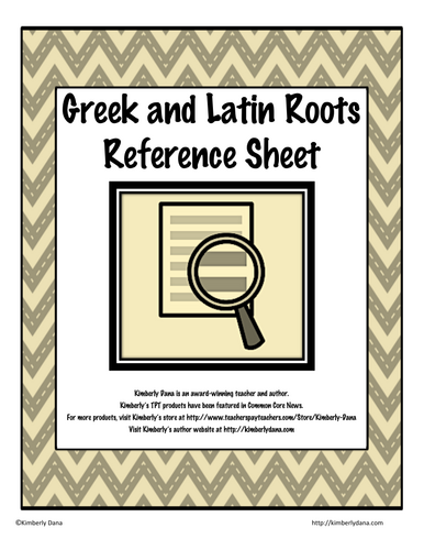 Greek and Latin Roots Reference Guide