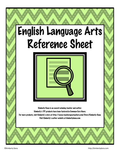 English Language Arts Reference Guide