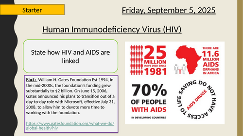 AQA A-Level New specification - 3.2.4 HIV