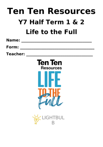 Ten Ten Resources Life to the Full Worksheet Booklets 2025-26 ...