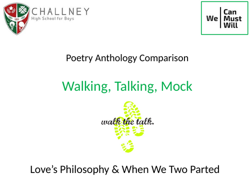 AQA Poetry Comparison When We Two Parted and Love's Philosophy