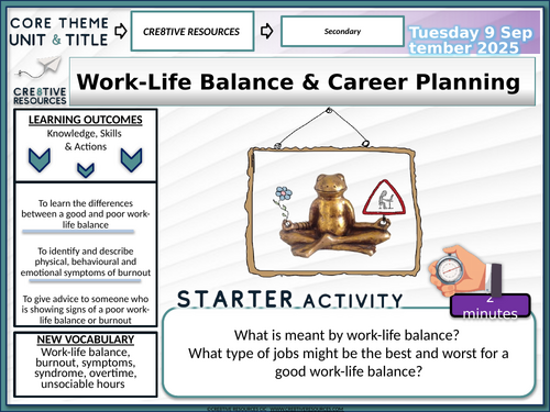 work Life Balance & Career Planning | Teaching Resources