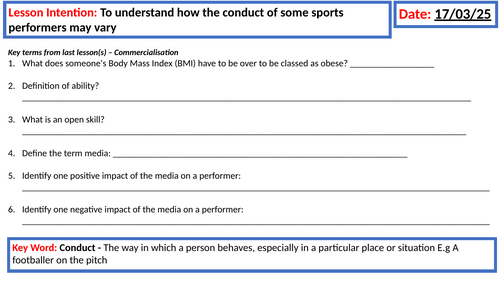 AQA GCSE PE Paper 2 - Socio-cultural influences full unit of lessons ...