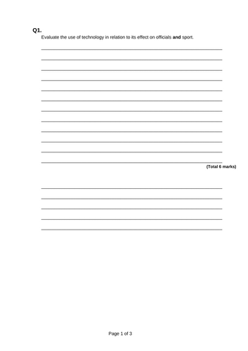 AQA GCSE PE Paper 2 - Socio-cultural influences full unit of lessons ...