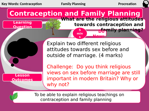 AQA Relationships and Families L3- Contraception and Family Planning