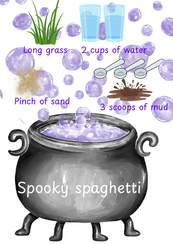 Halloween mud kitchen recipes