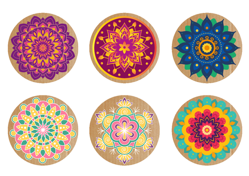 Rangoli pattern discs