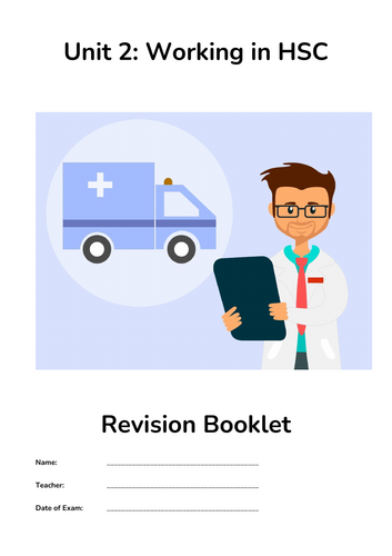 BTEC Nationals Health and Social Care - Unit 2 - Exam Revision Booklet ...