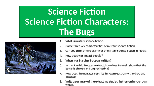Science Fiction - Science Fiction Characters (Starship Troopers - Evaluation)