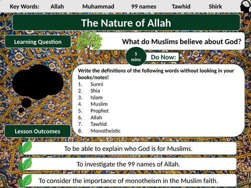 AQA Muslim Beliefs L6- The Nature of Allah