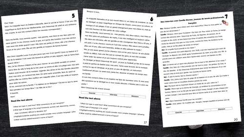 French AB Initio IB Writing - Identities | Teaching Resources