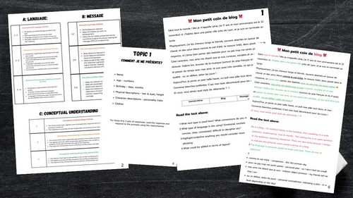 French AB Initio IB Writing - Identities | Teaching Resources