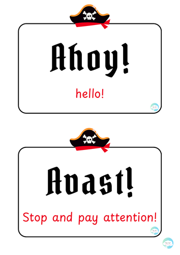 Pirate-Themed Classroom Labels – International Talk Like a Pirate Day ...