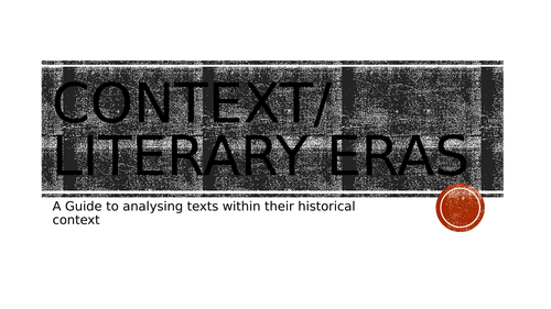 Literature and Context: A Guide to Literary Eras