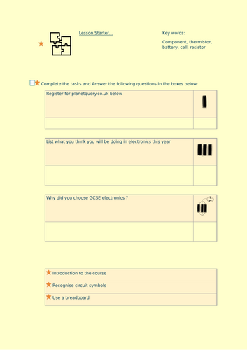 GCSE Electronics Concepts L1 — presentation, worksheet & videos ...