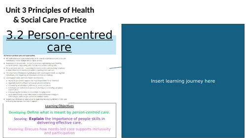 AAQ Health and Social Care Unit 3 Person-centred care | Teaching Resources