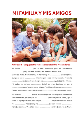 Mi familia y mis amigos | Teaching Resources