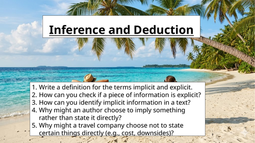 Travel Writing - Inference and Deduction