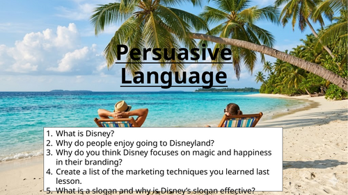 Travel Writing - Persuasive Language