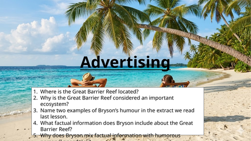 Travel Writing - Advertising