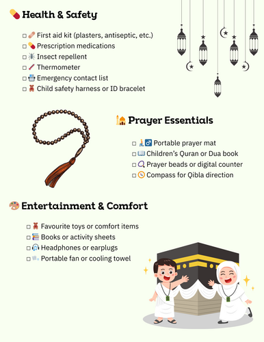 umrah packing list for kids printable - umrah checklist with kids ...